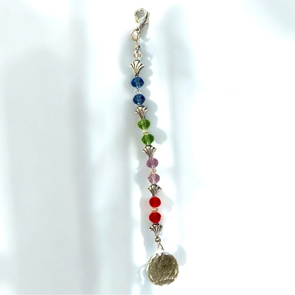 Crystal Prism Rainbow Suncatcher Rear View Mirror Car Charm Rainbow Maker